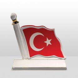 Promosyon İsme Özel  Baskılı Masa Üstü Türk Bayrağı İsimlik  