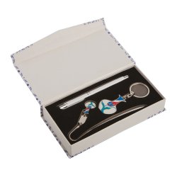 Promosyon Hediyelik Set (Kalem-Kitap Ayracı, Zarf Açacağı-Anahtarlık)