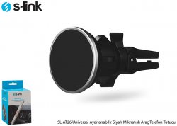 Promosyon S-link SL-AT26 Universal Ayarlanabilir Siyah PRM Mıknatıslı Araç Telefon Tutucu